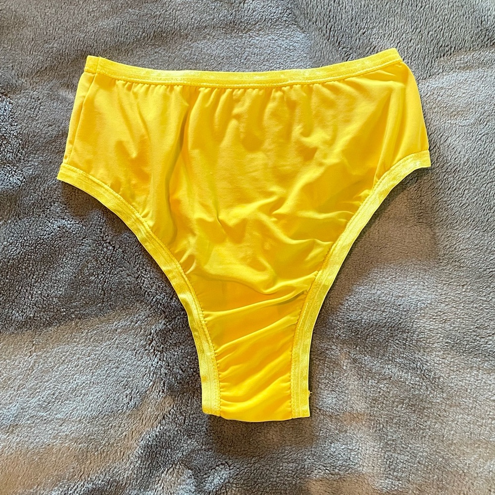Hey Mavens Yellow Solid High Rise Thong